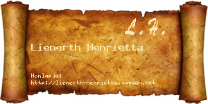 Lienerth Henrietta névjegykártya